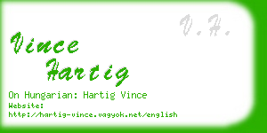 vince hartig business card